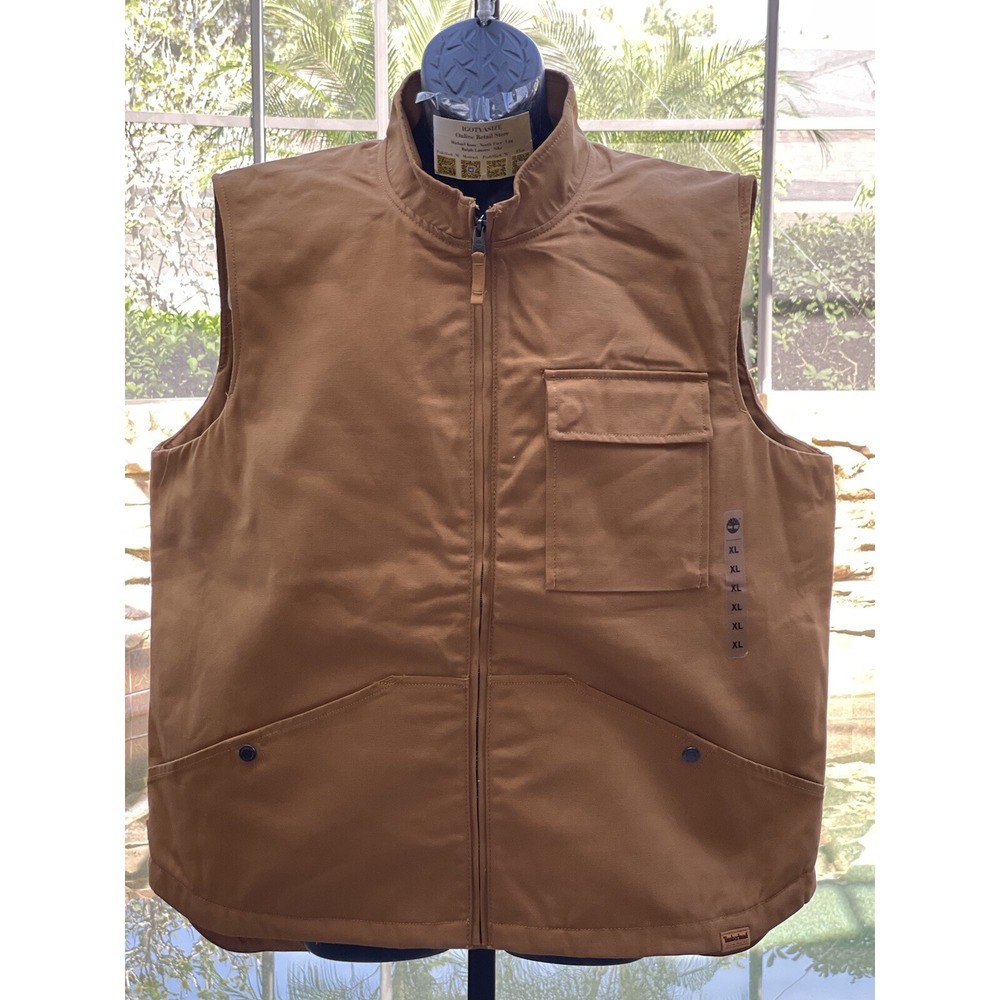 Timberland HR Men's Thermal Full-Zip Cotton Bomber Vest Jacket - Large